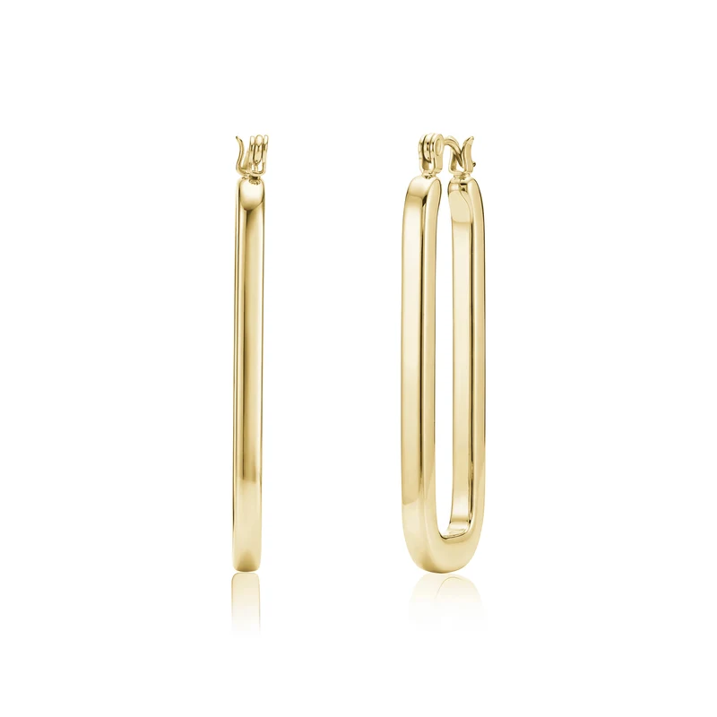 Boucles d'oreilles ovales allongées