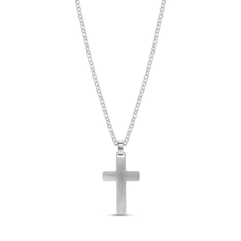 Pendentif croix noir détaillé