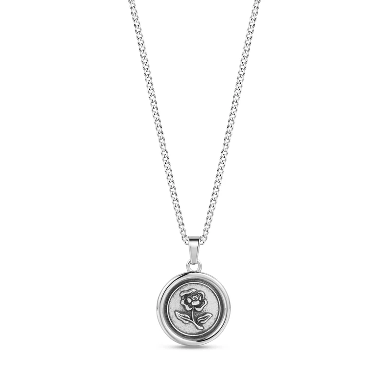 Pendentif médaillon Rose éternelle
