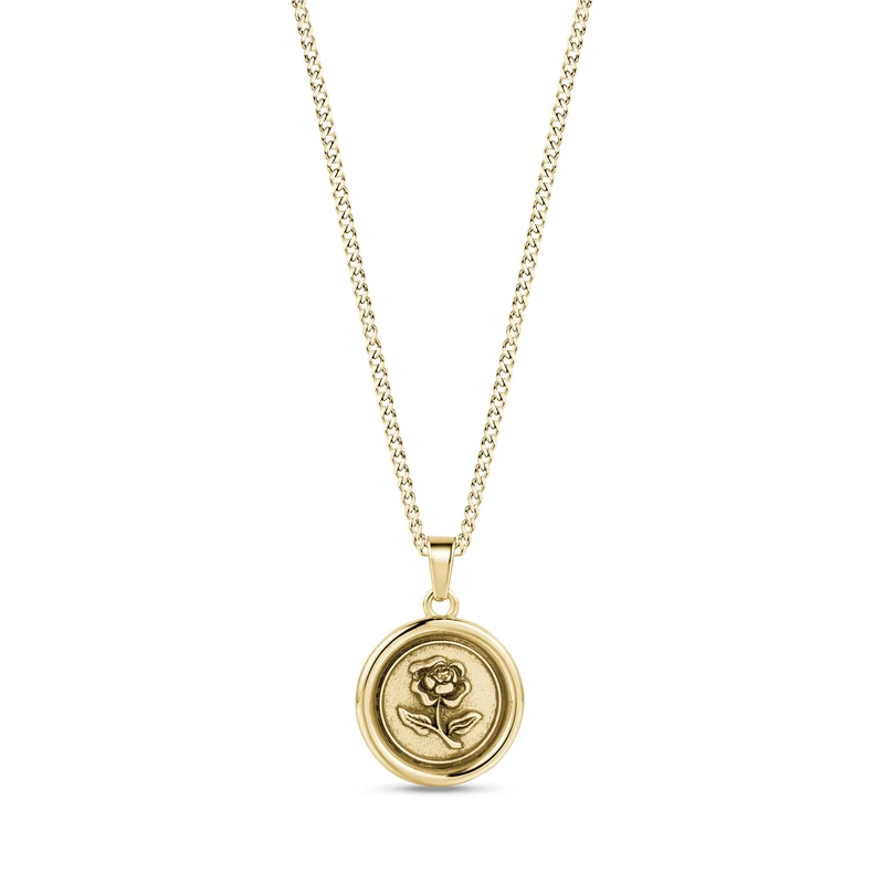 Pendentif médaillon Rose éternelle