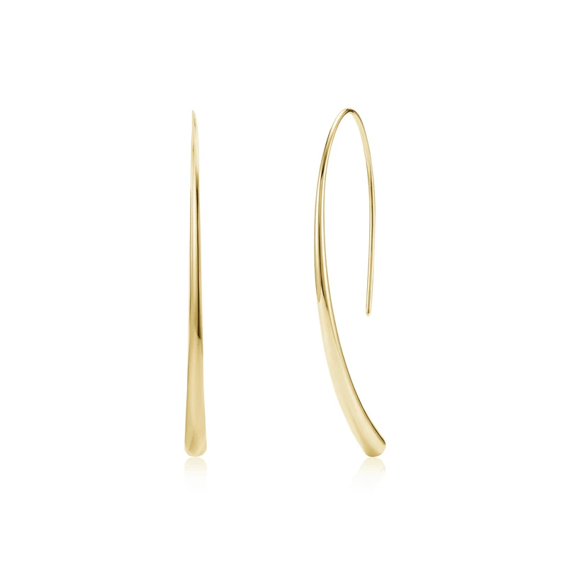 Boucles d'oreilles fines et incurvées