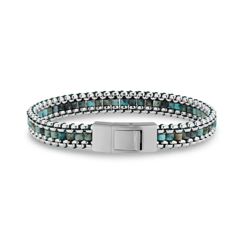 Bracelet africain en turquoise attaché
