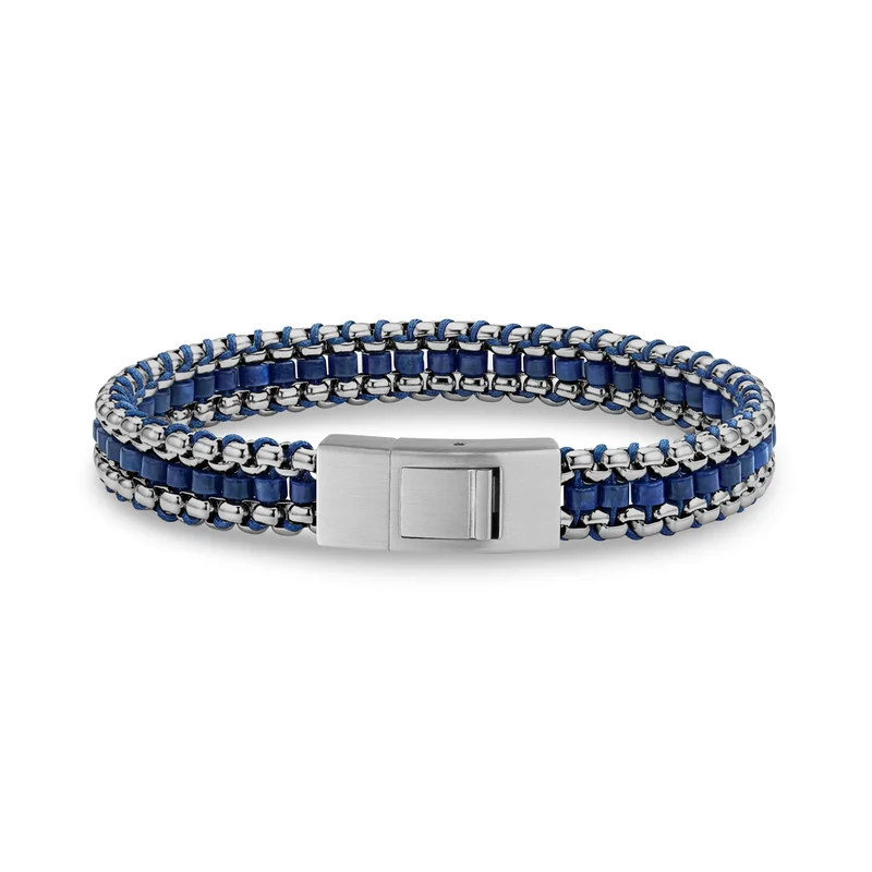 Bracelet en lapis-lazuli attaché