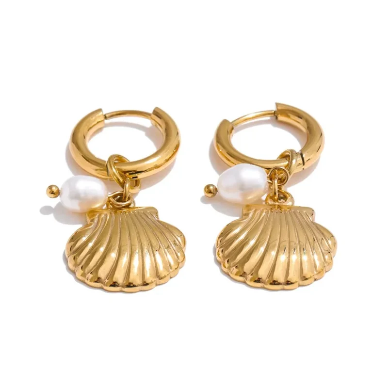 Boucles d'Oreilles Breloque Coquillage
