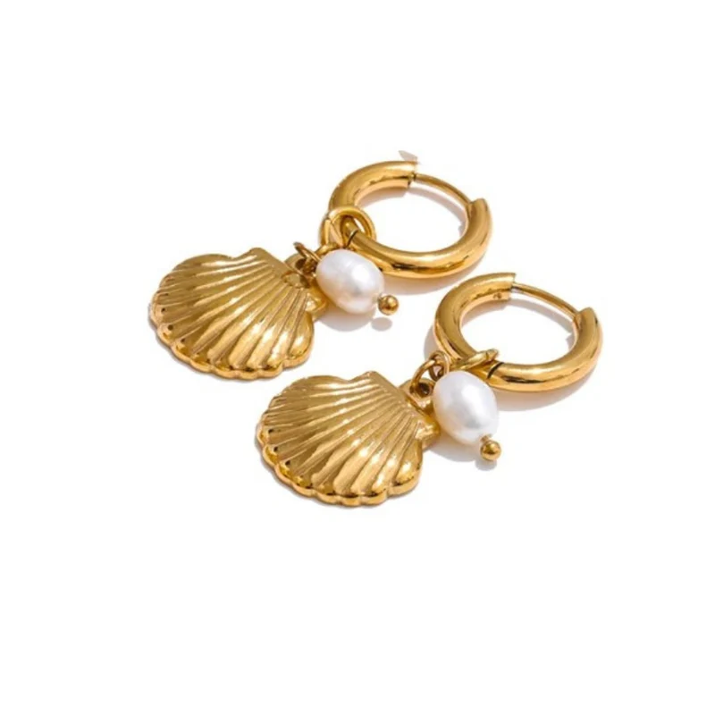 Boucles d'Oreilles Breloque Coquillage