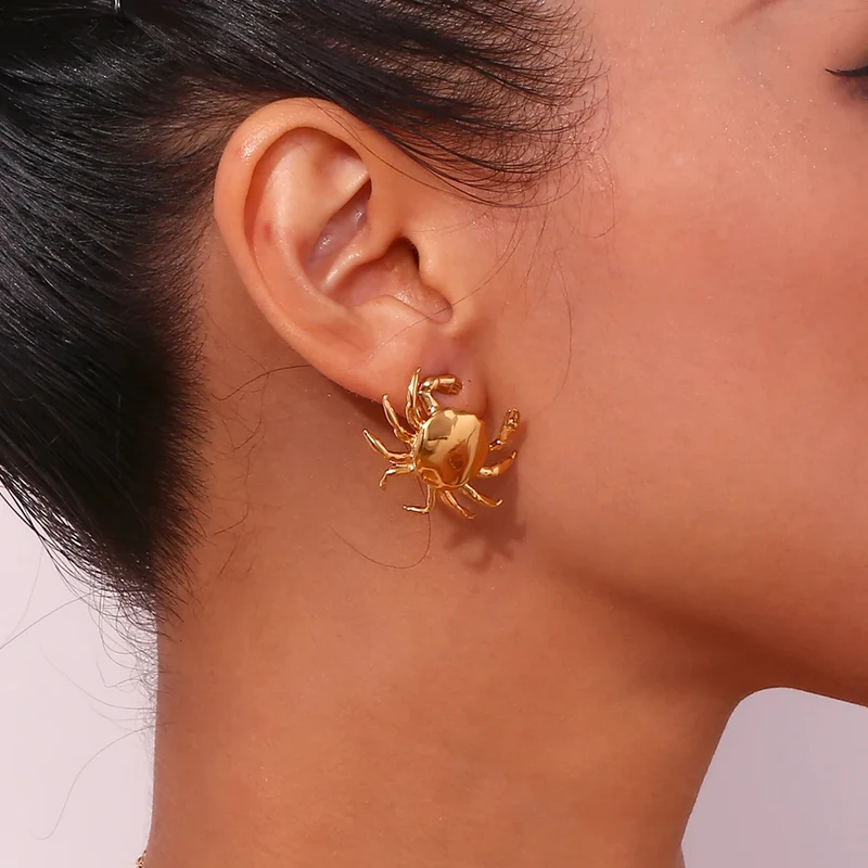 Boucles d'Oreilles Crabe