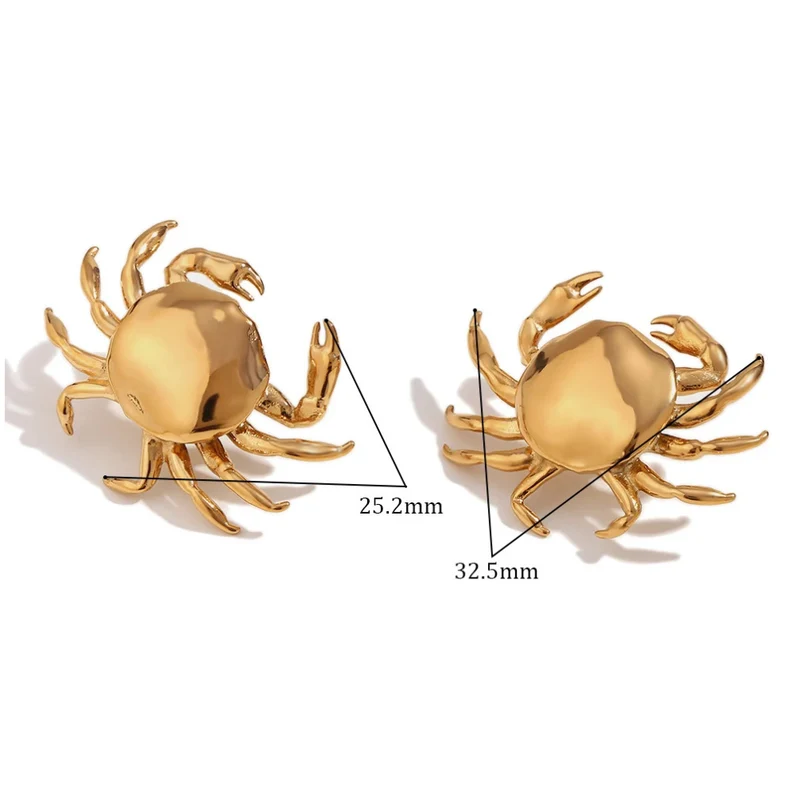 Boucles d'Oreilles Crabe