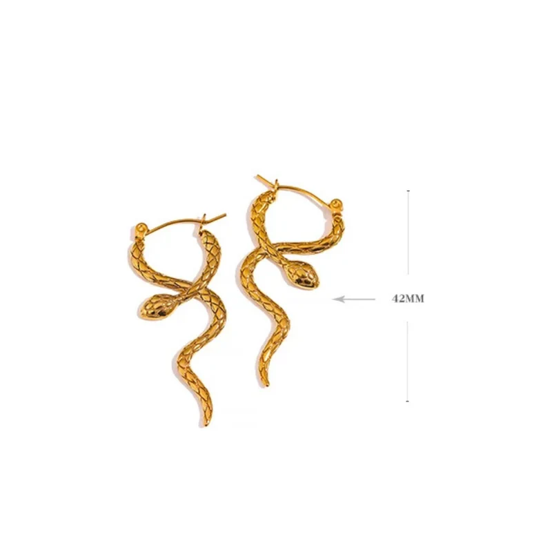 Boucles d'Oreilles Serpent Pendant