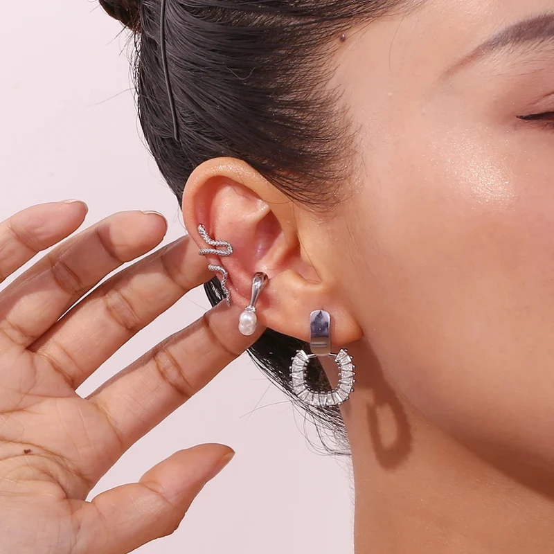 Boucles d'Oreilles Serpent Sans Trou