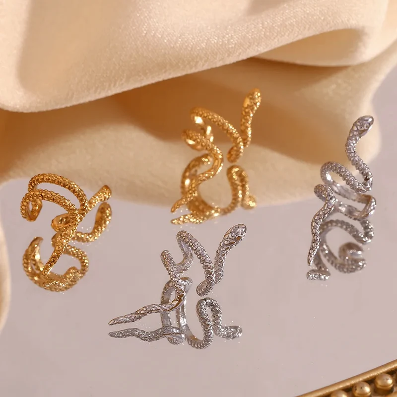 Boucles d'Oreilles Serpent Sans Trou