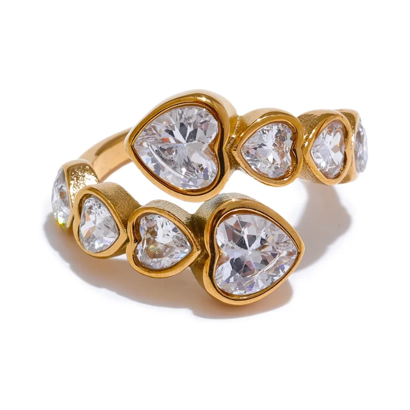 Bague 8 Coeurs Femme