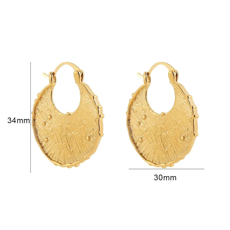 Boucles d'Oreilles Or Cercle Plat