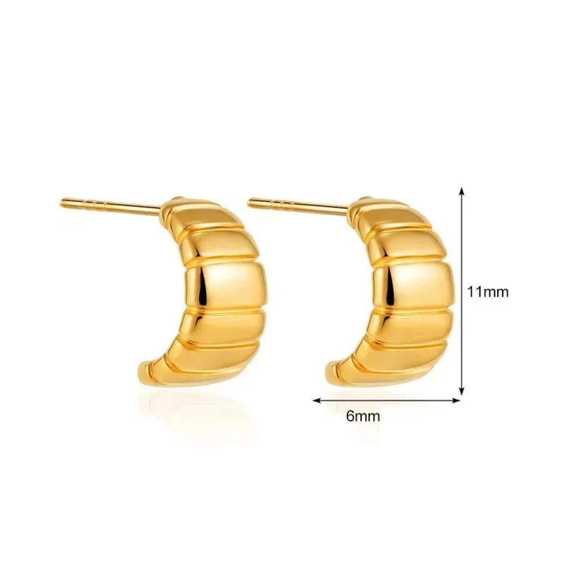 Boucles d'Oreilles Or Croissant