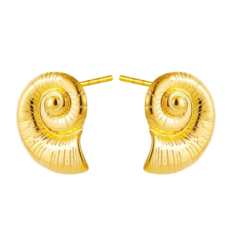 Boucles d'Oreilles Coquillage Or