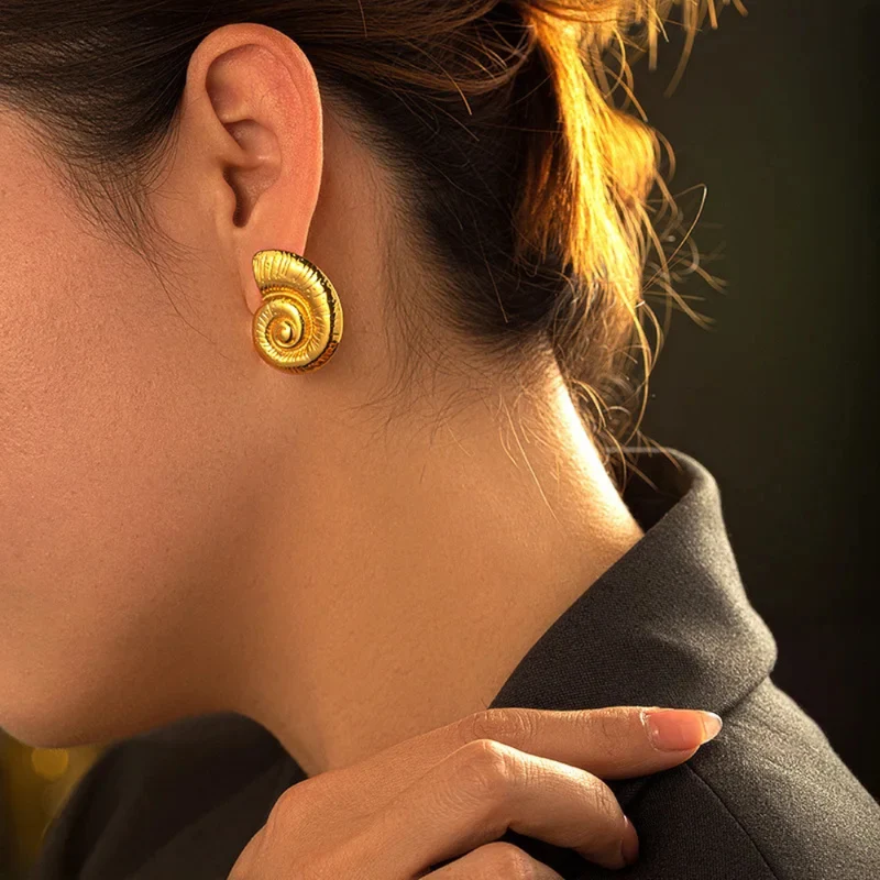 Boucles d'Oreilles Coquillage Or