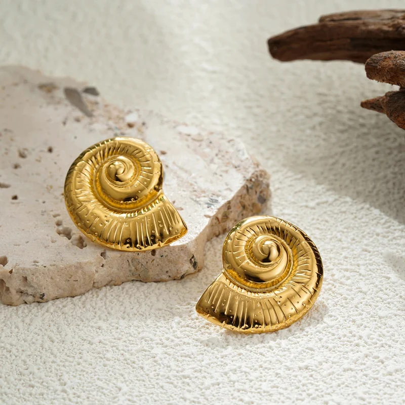 Boucles d'Oreilles Coquillage Or