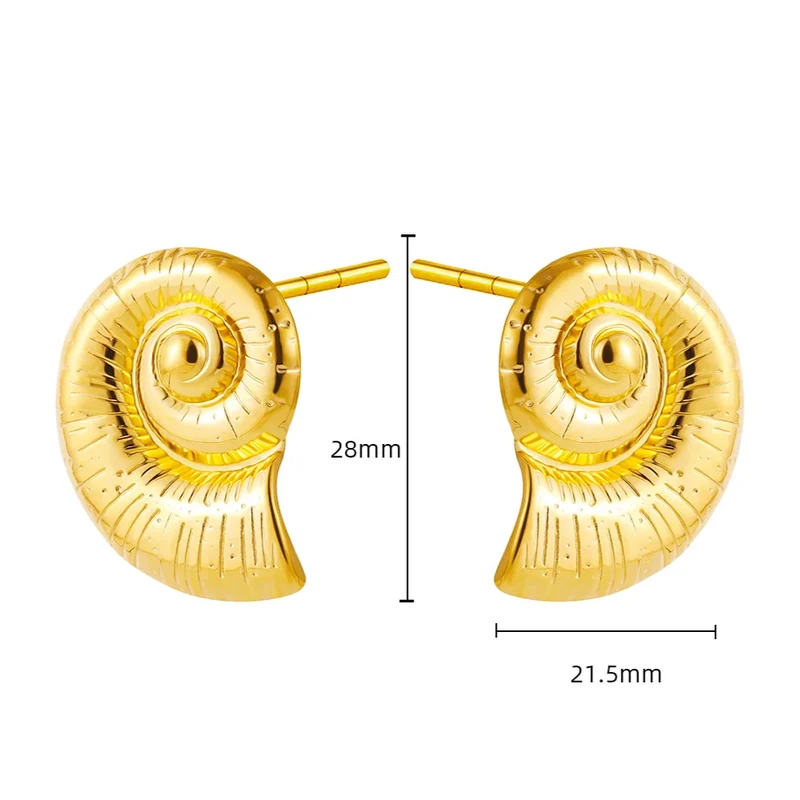 Boucles d'Oreilles Coquillage Or