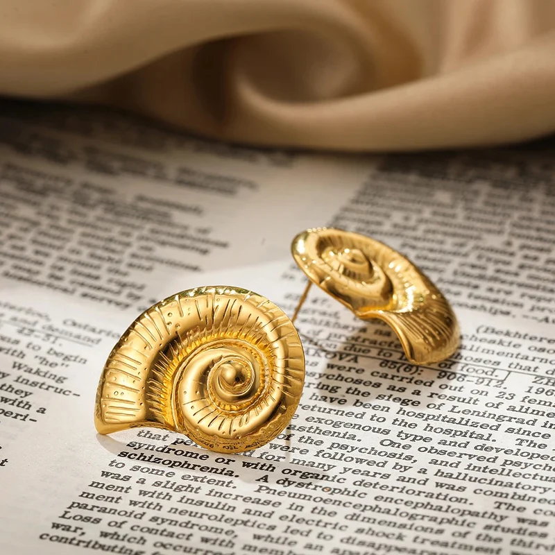 Boucles d'Oreilles Coquillage Or