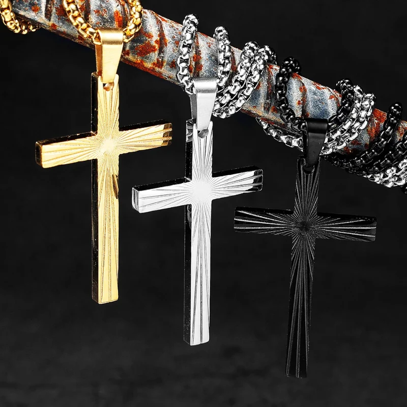 Collier Croix Chrétienne Homme