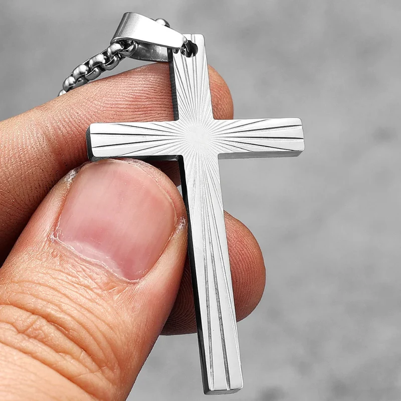 Collier Croix Chrétienne Homme