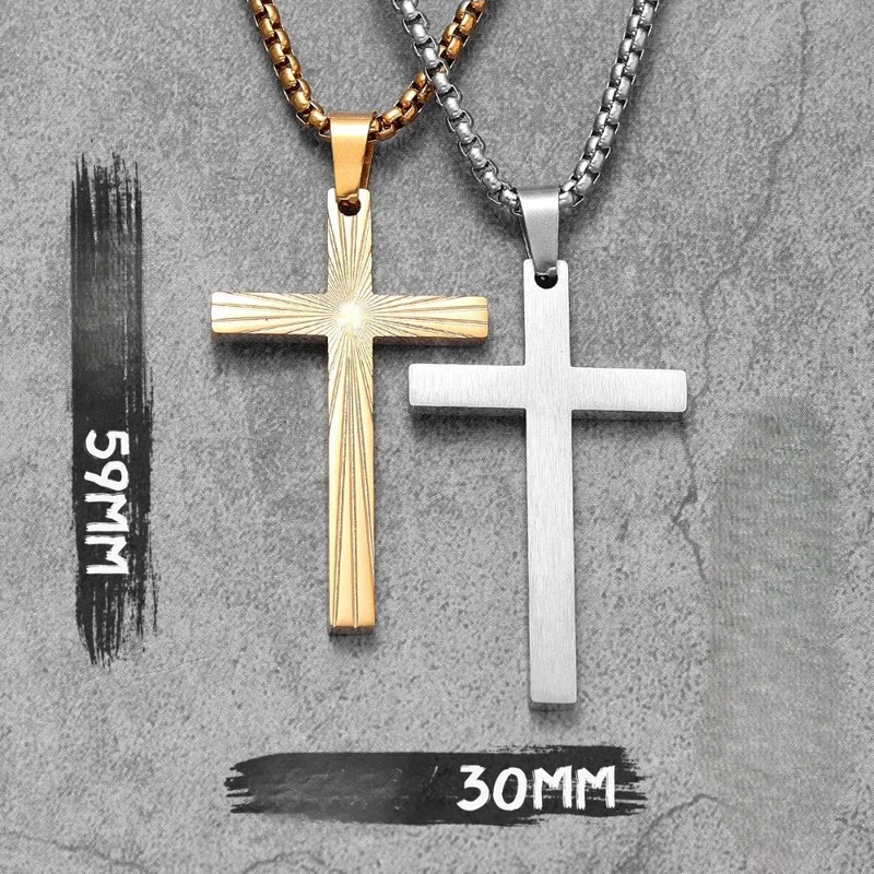 Collier Croix Chrétienne Homme