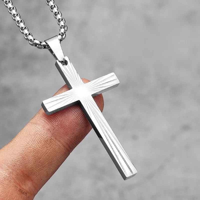 Collier Croix Chrétienne Homme