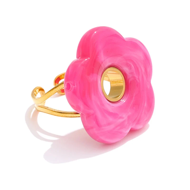 Bague Fleur Résine
