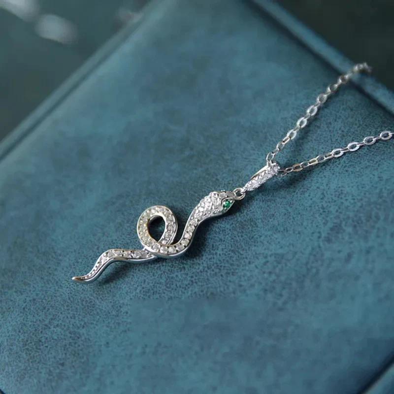 Collier Serpent Strass Argent