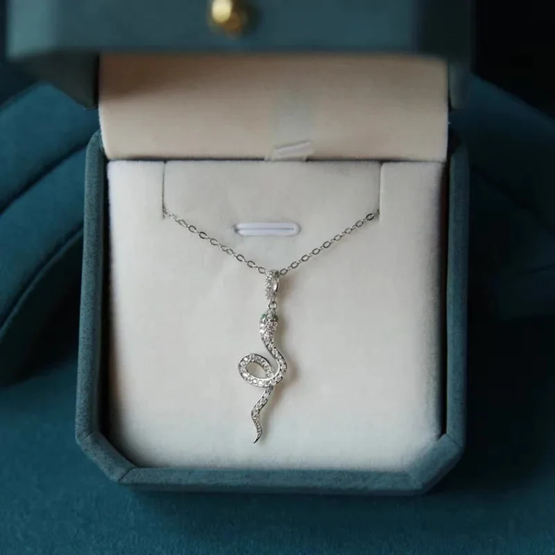 Collier Serpent Strass Argent