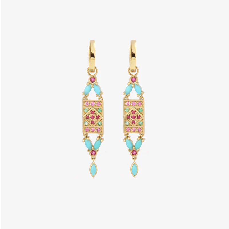 Ava Earrings 1–Turquoise