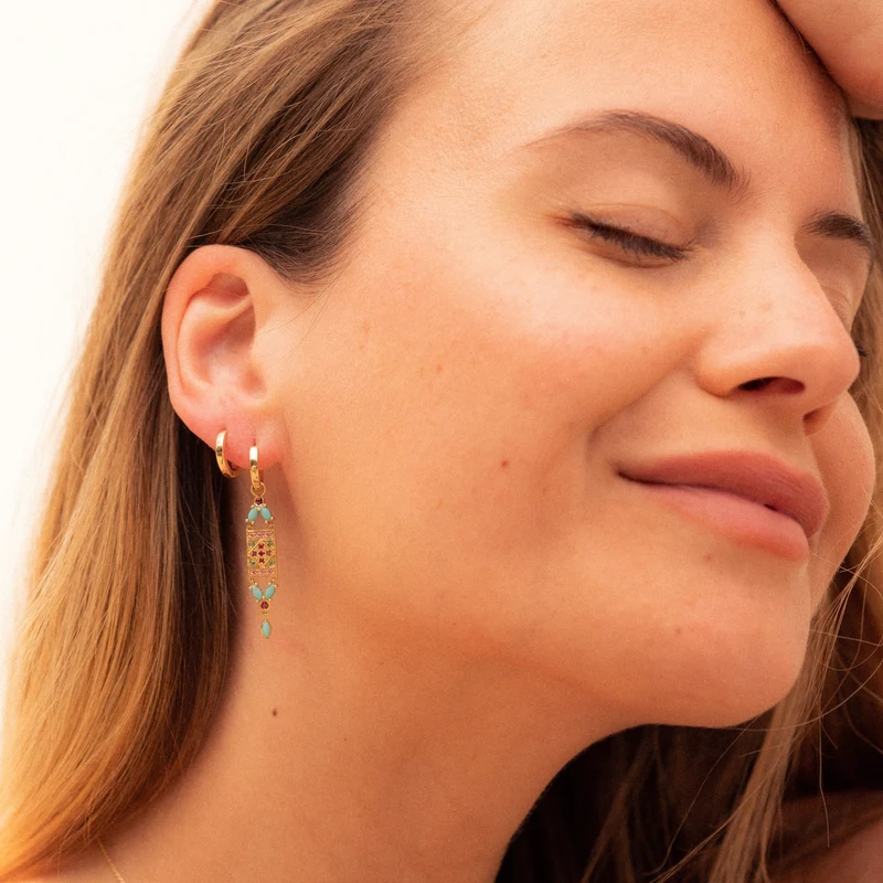 Ava Earrings 1–Turquoise
