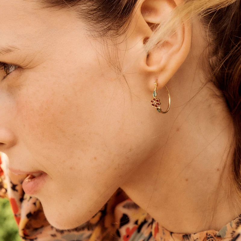 Miniflower Earrings 3–Red