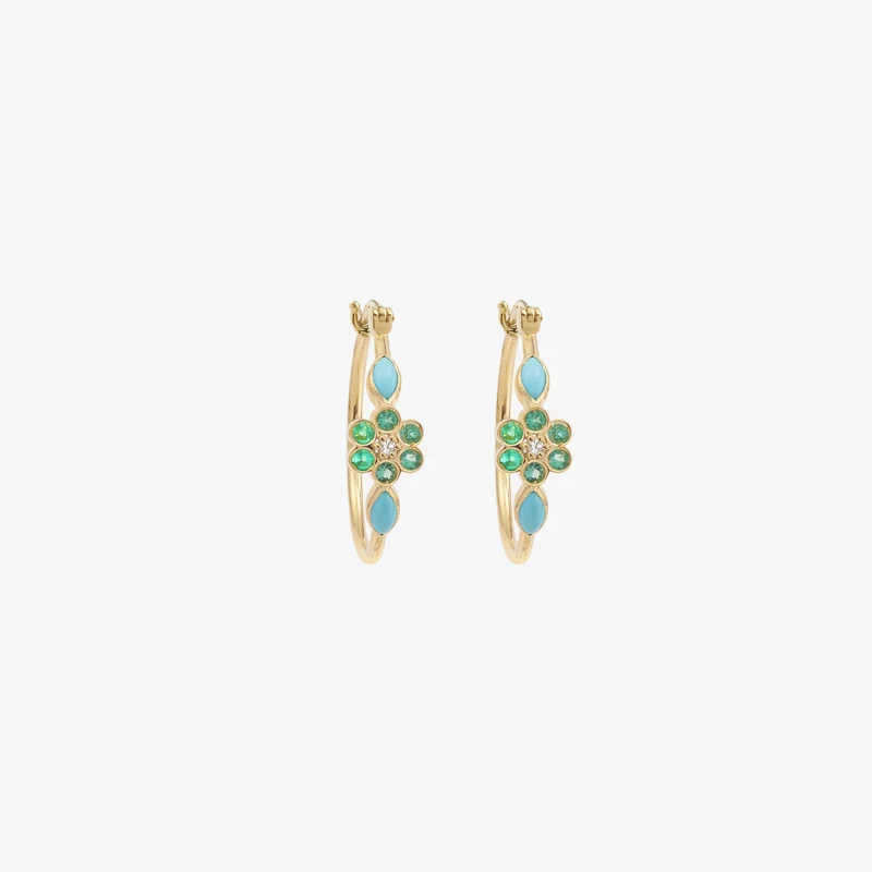 Miniflower Earrings 3–Turquoise
