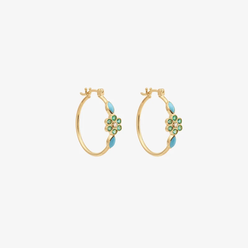 Miniflower Earrings 3–Turquoise