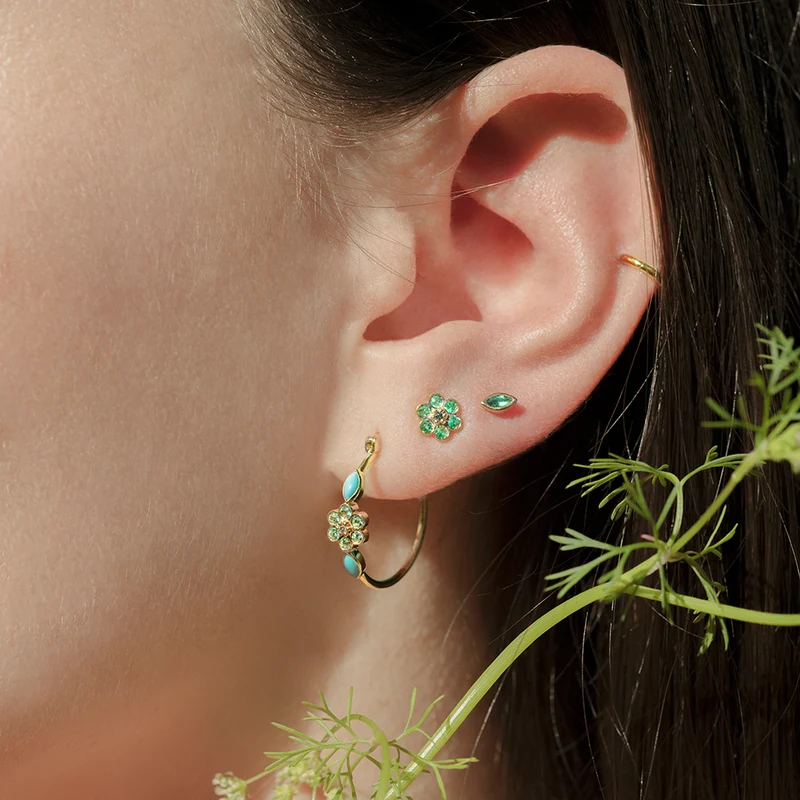 Miniflower Earrings 3–Turquoise