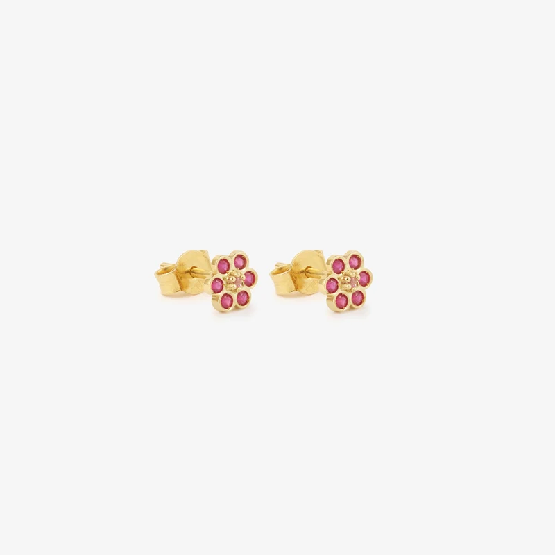 Miniflower Earrings 4–Red
