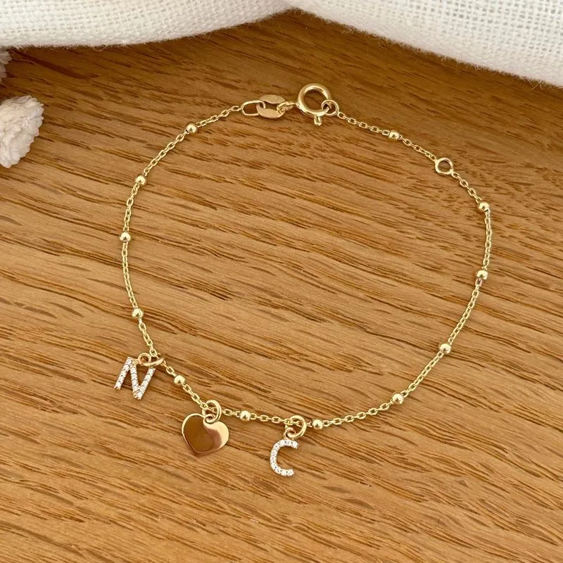 Bracelet "Luce" cœur plaqué or