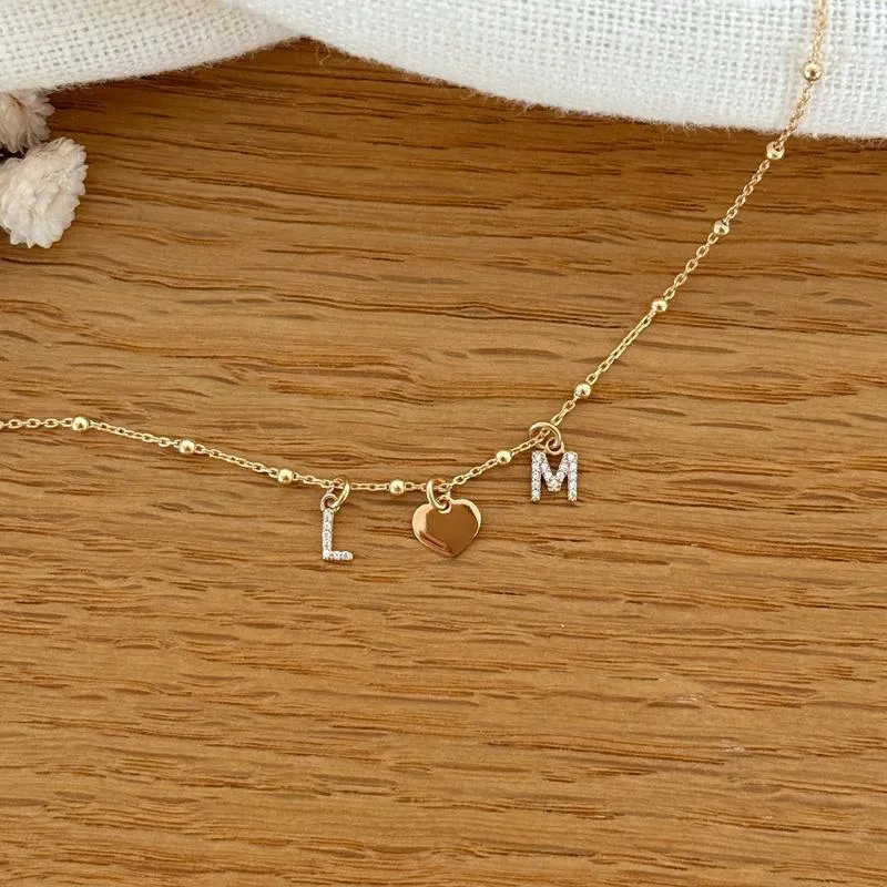 Collier "Luce" coeur plaqué or