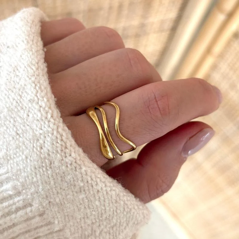 Bague "Mila" acier
