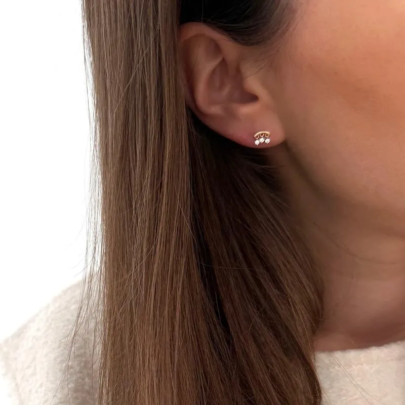 Piercing oreille "Sao" plaqué or