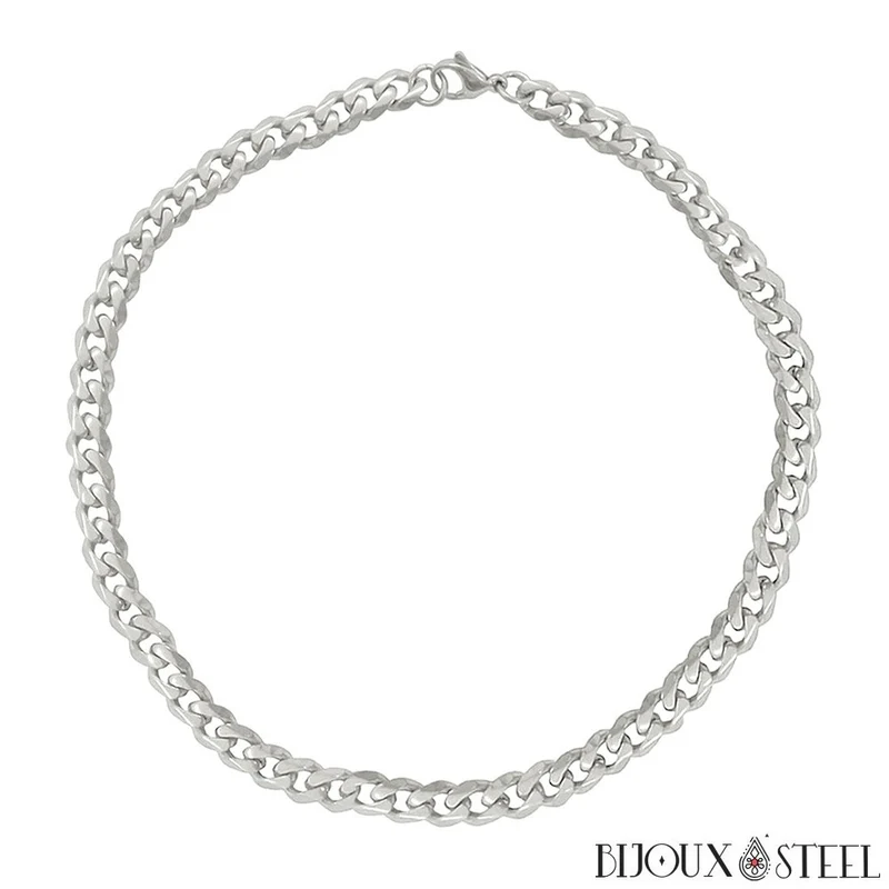 Bracelet maille cubaine en acier inoxydable