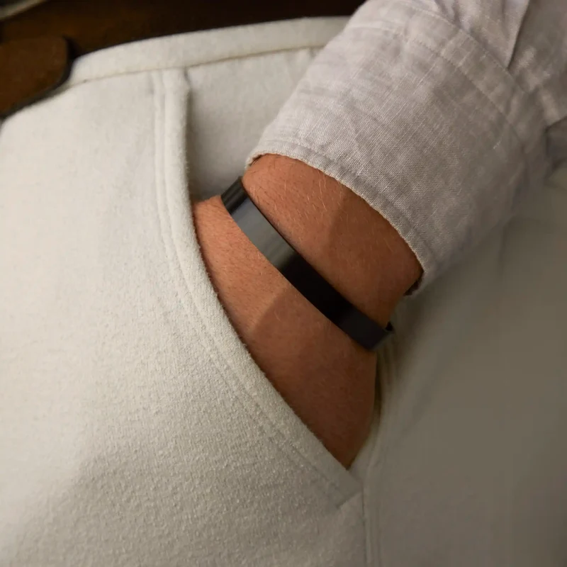 Mats Meier Annecy bracelet en acier noir MM320018