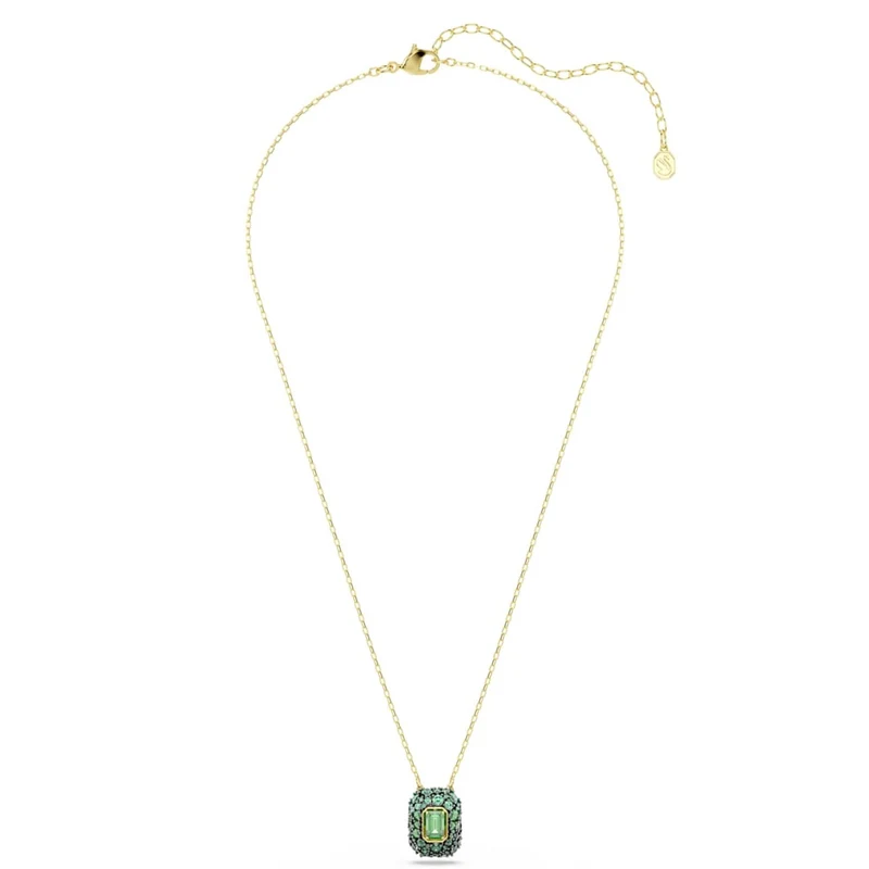 Swarovski Collier Sublima Glam doré avec pendentif vert 5752884