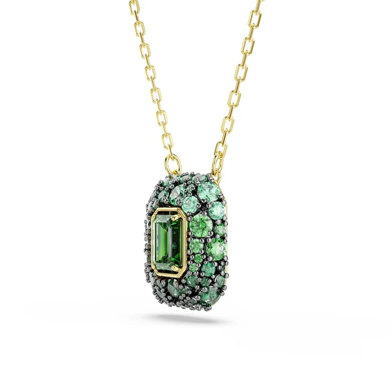 Swarovski Collier Sublima Glam doré avec pendentif vert 5752884