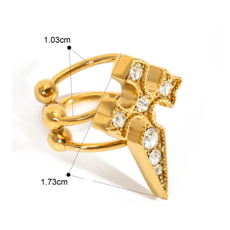 Bague Croix Pointue Femme
