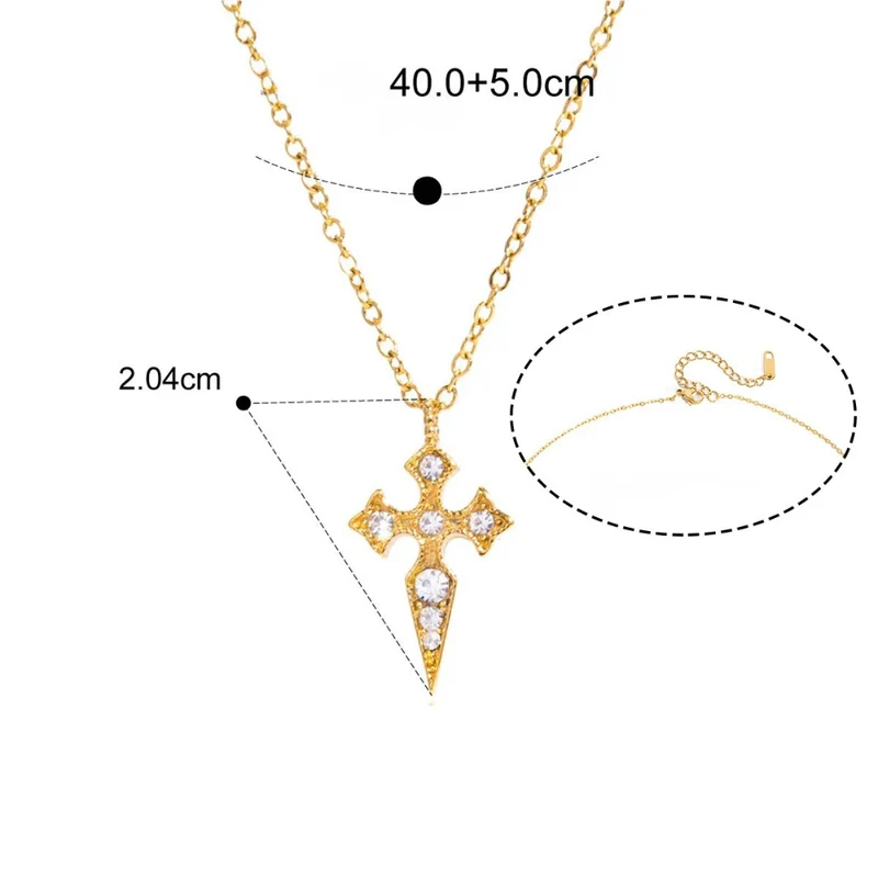 Collier Croix Pointue Femme