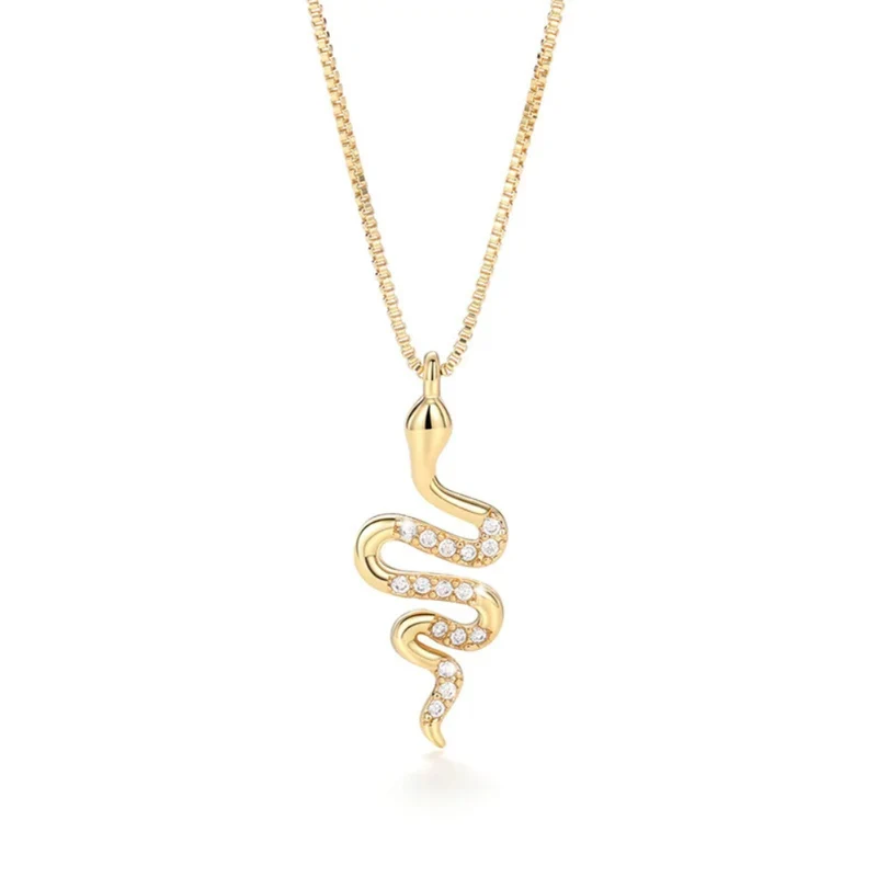 Collier Pendentif Serpent Brillant