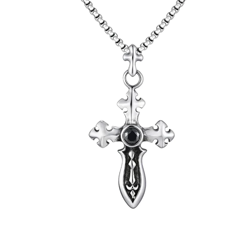 Collier Croix Médiévale Homme