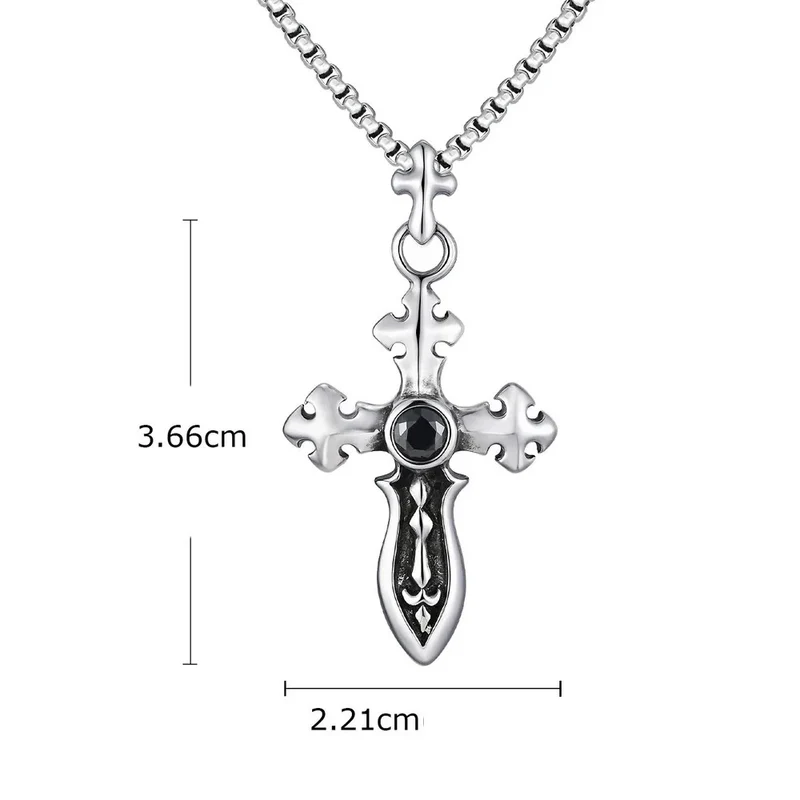 Collier Croix Médiévale Homme