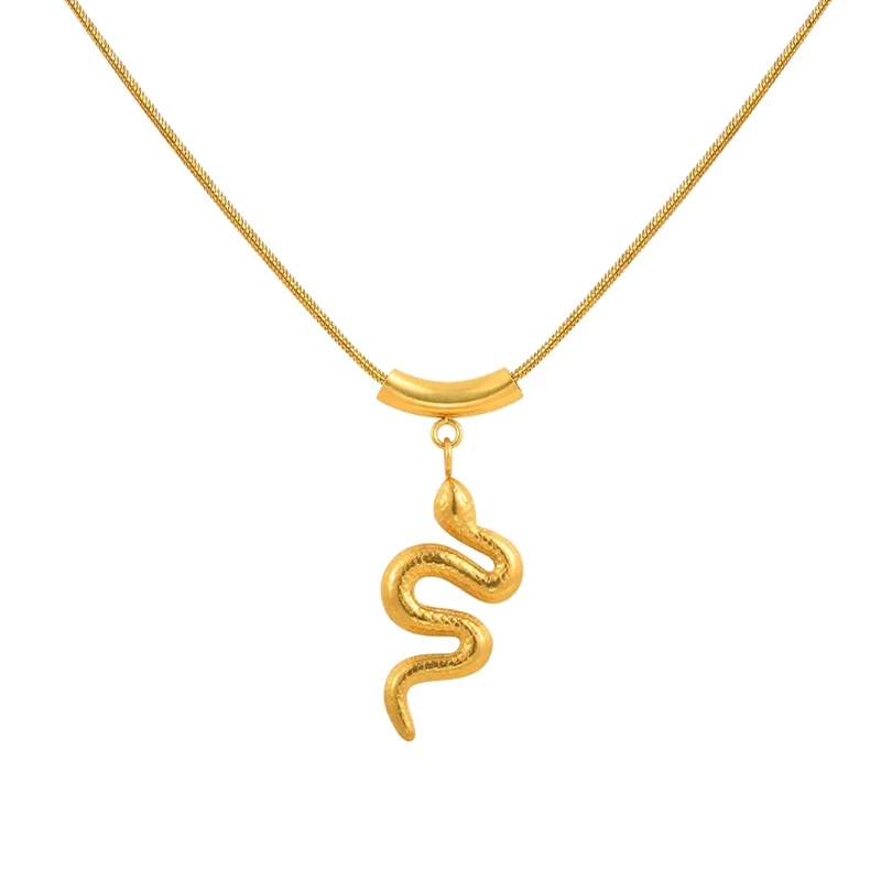 Collier Serpent Doré Femme
